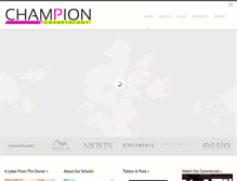 Tablet Screenshot of championcosmetology.com